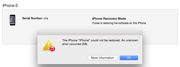 What is iPhone Error 56?