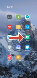 Open the Security app, which is pre-installed on Xiaomi phones.